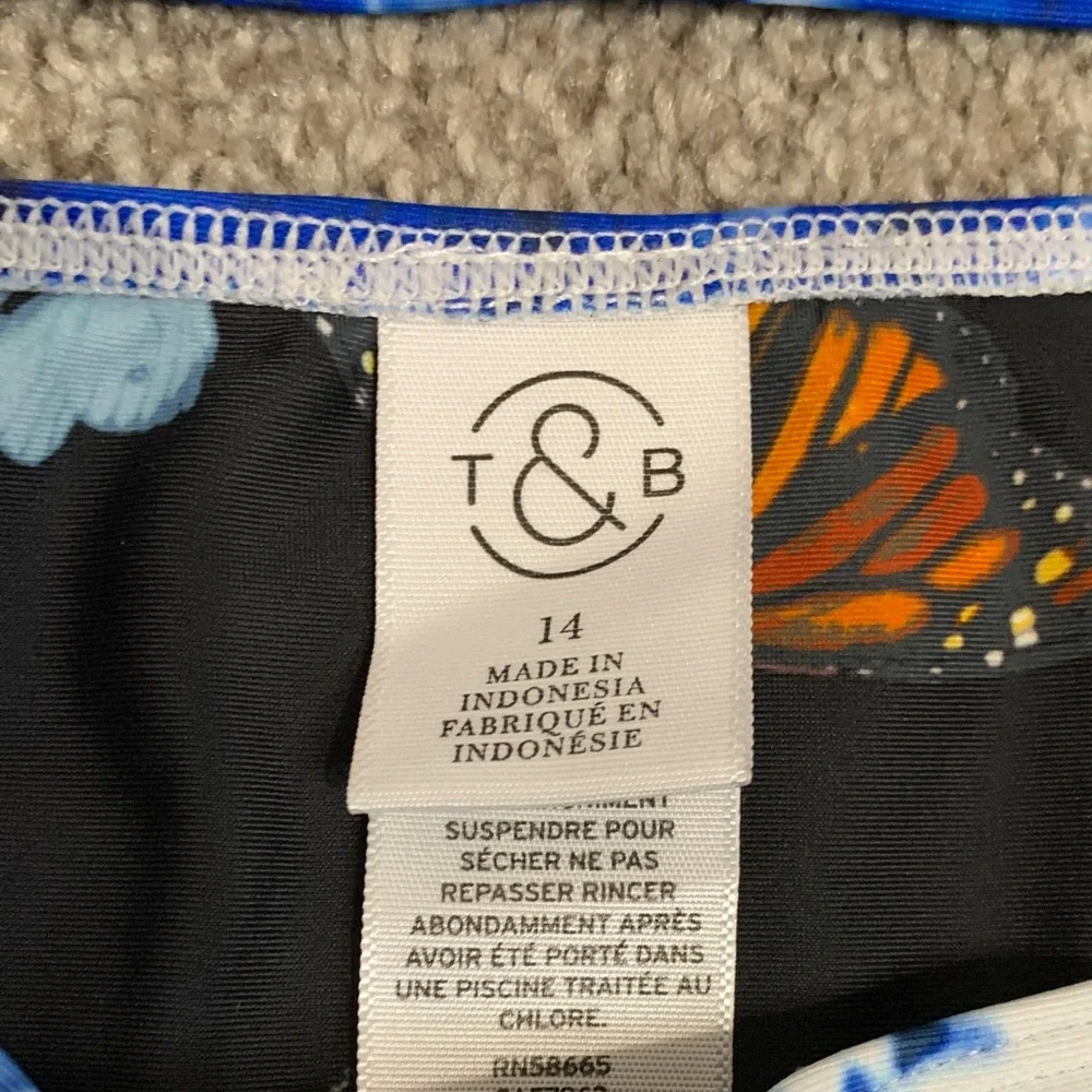 Vibrant Blue Tie-Dye Kids Bikini‎